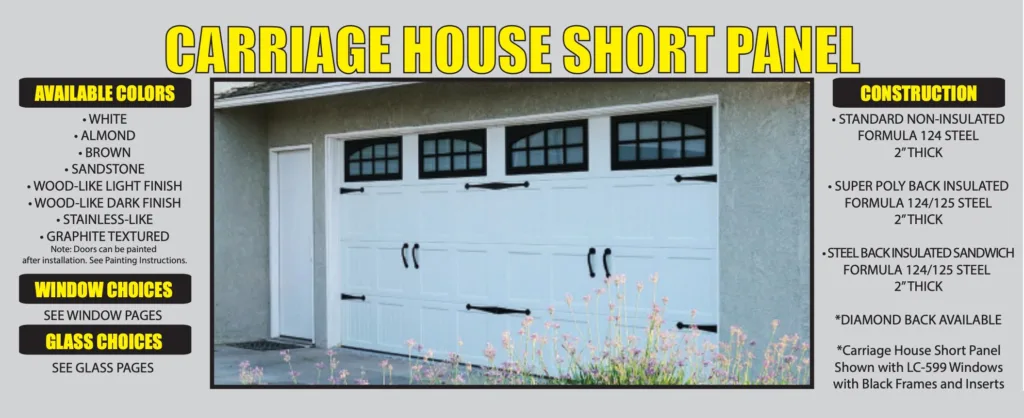 Unique Carriage House Short Panel Garage Door