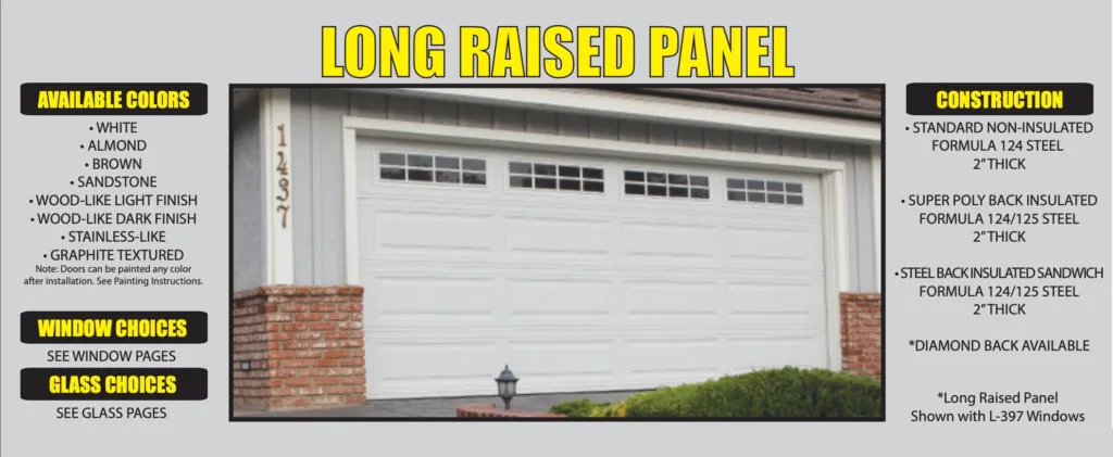 Unique Long Raised Panel Garage Door