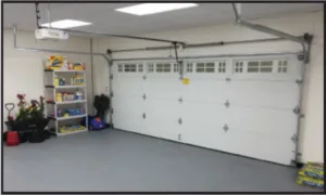 2-inch thick insulated, steelback garage door