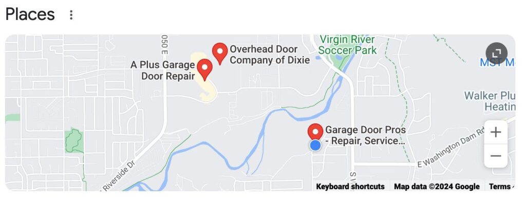 Map of THE BEST 10 Garage Door Services in ST. GEORGE, UT