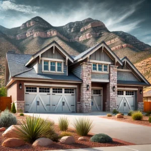 House with garage doors in Cedar City, Utah