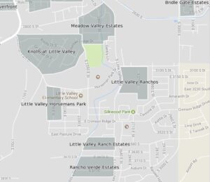 Map of Little Valley St. George