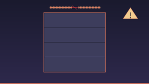 Warning signs your garage door springs are about to break — isometric illustration showing a torsion spring with a visible gap between coils above a residential garage door in St. George Utah
